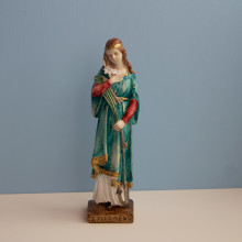 SP 111 cm 22,5h - Scultura Santa Filomena in marmorina decorata a mano